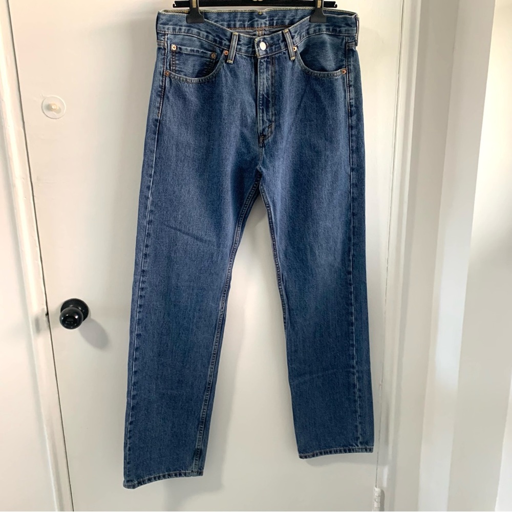NWOT Levi’s 505 Classic Blue Denim straight leg Jeans Size 36 #denim #levis